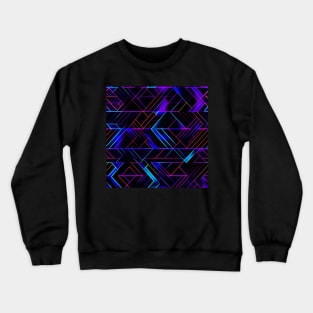 Neon Trippy EDM Festival Rave Pattern Crewneck Sweatshirt